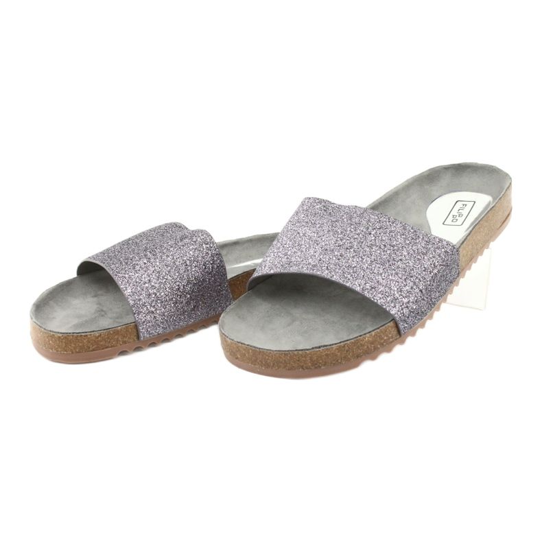 Filippo Hopeaprofiloidut naisten flip flops dk1373/20 harmaa 2