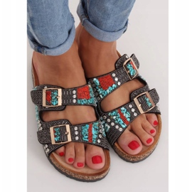 Scholki mustilla helmillä CK133P Musta monivärinen 1