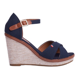 SEA Naisten sandaalit Wedge Blue LaMane ruskea tummansininen 1