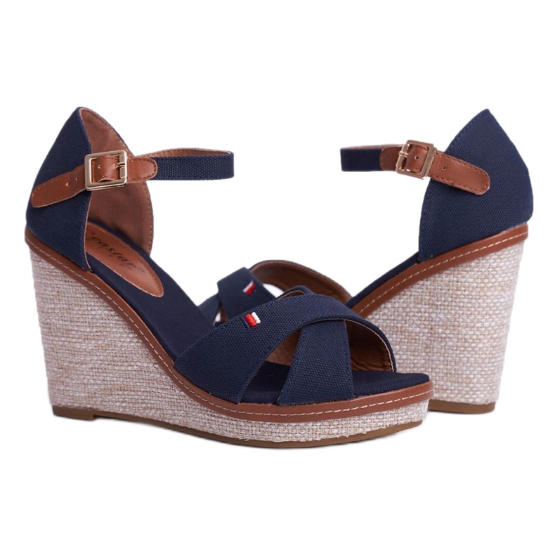 SEA Naisten sandaalit Wedge Blue LaMane ruskea tummansininen 2