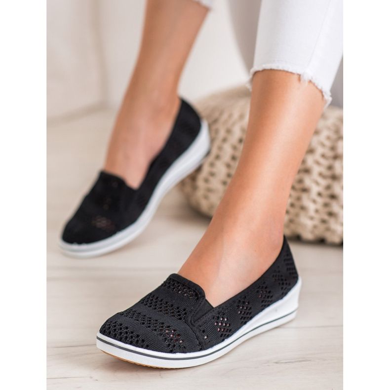 SHELOVET Avoimet ballerinat musta 1