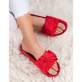 SHELOVET Mokkanahkaiset tossut, joissa on kuutiometriä punainen 1