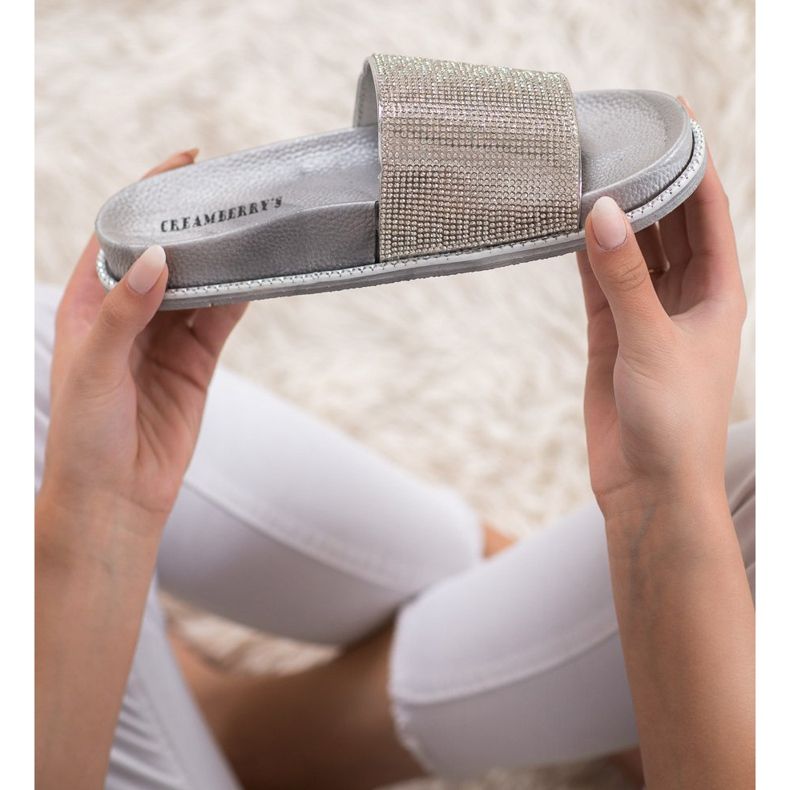 Creamberry'S Hopeatossut kristalleilla harmaa 1