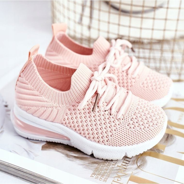 FRROCK Lasten urheilukengät Pitsi-up vaaleanpunainen Lena 1