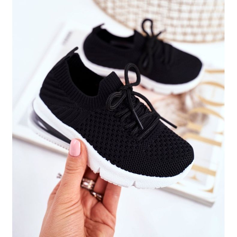 FRROCK Mustat Lena -nauhoitetut lasten urheilukengät 2