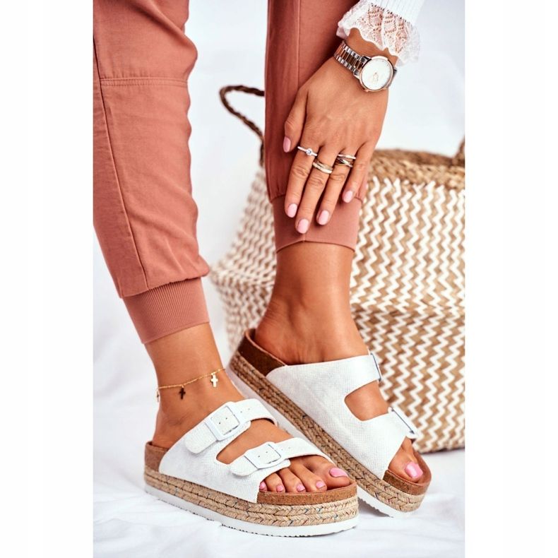 Naisten tossut Big Star White FF274665 valkoinen 1