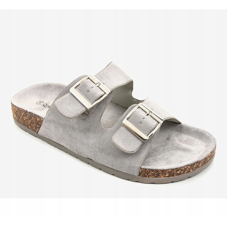 Harmaat tossut, joissa solki BL3100-SF 1