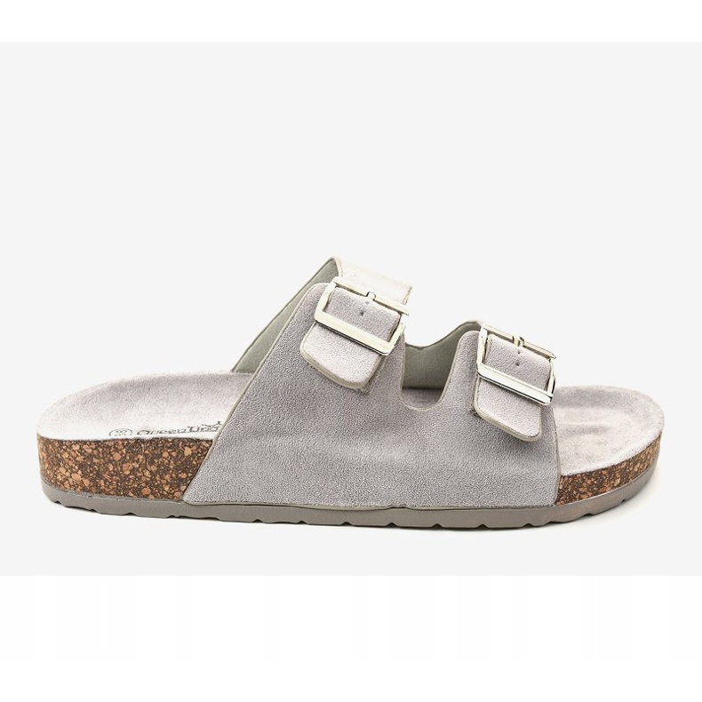 Harmaat tossut, joissa solki BL3100-SF 2