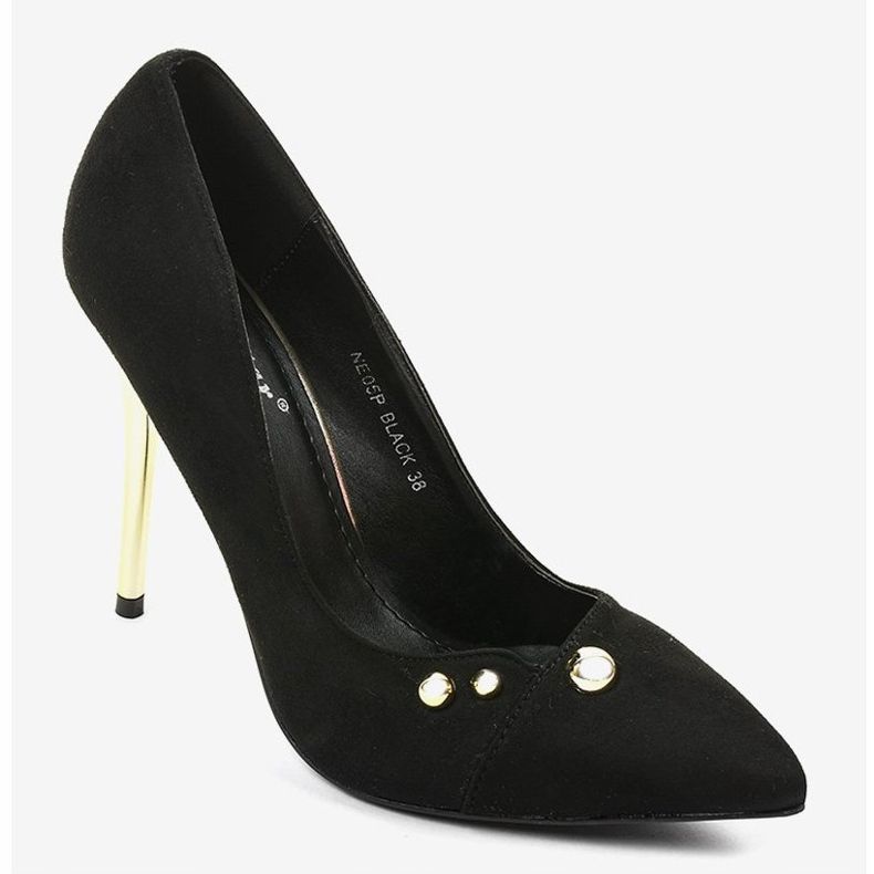 Mustat klassiset korkokengät NE05P -nastoilla 2