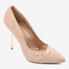 Klassiset beige -korkokengät NE05P -nastoilla 1