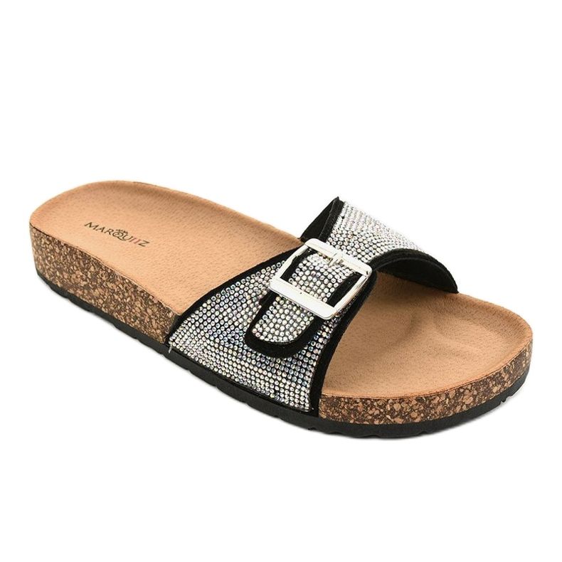 Mustat tossut korkkipohjalla L-1032 1