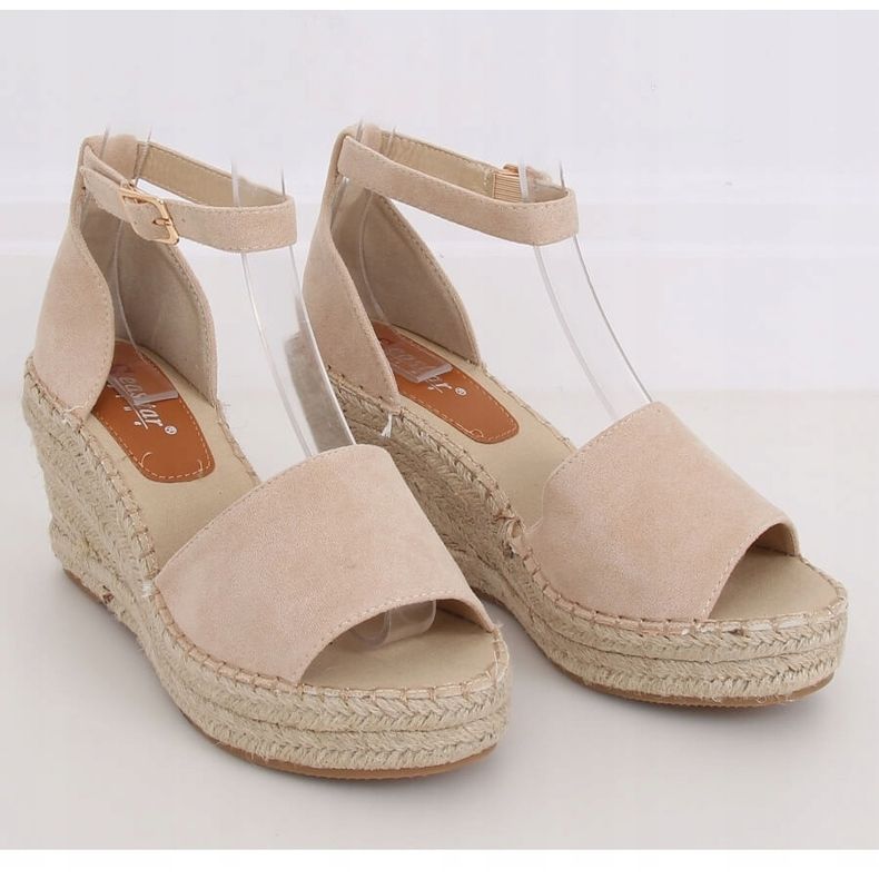 Espadrillit beigellä kiilalla TU147 Beige 1