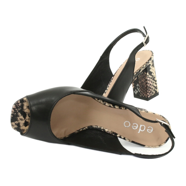 Edeo Naisten mustat / elävät sandaalit 3499A-1193 4