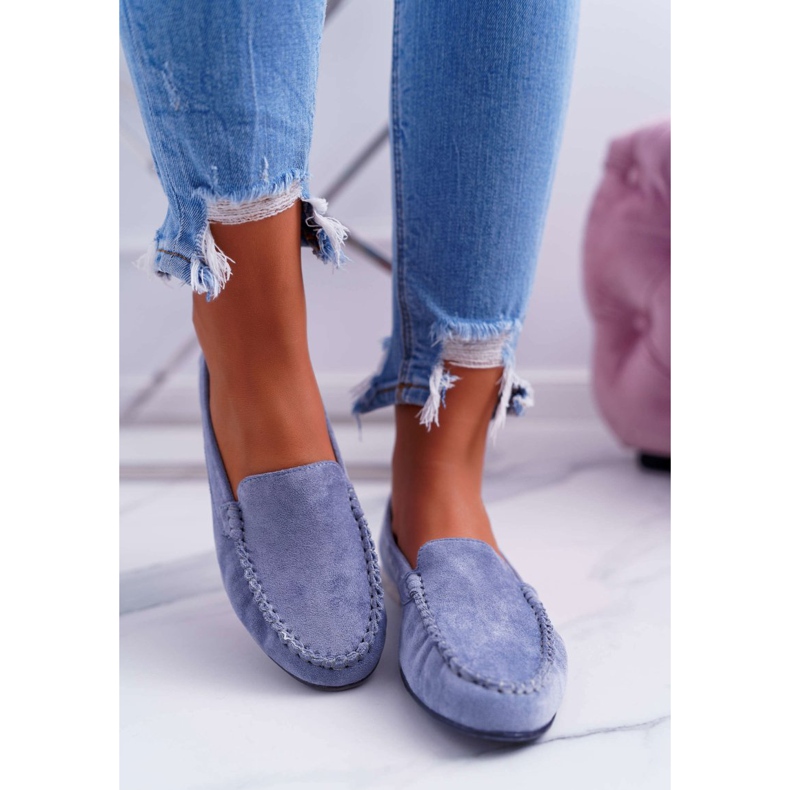 Naisten Loaferit Sergio Leone Suede Vaaleansininen Winted 2