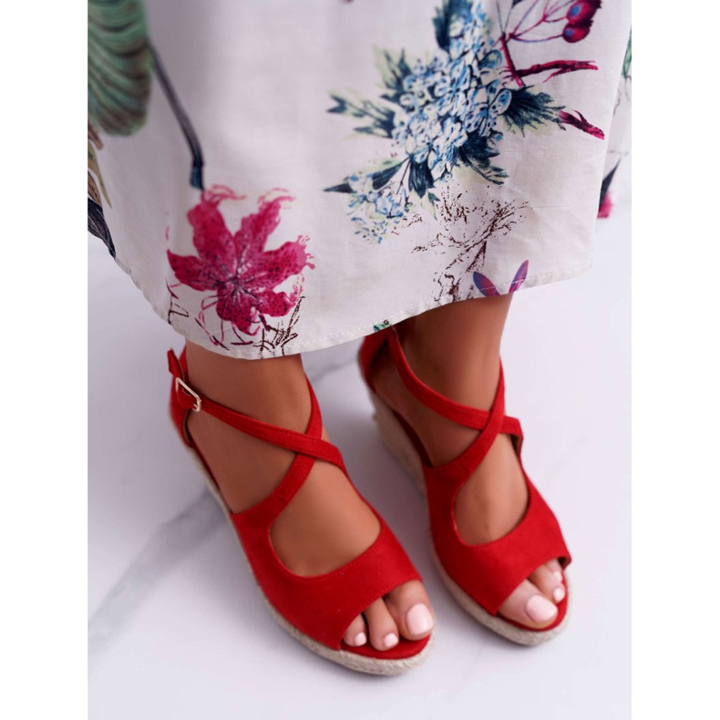 BUGO Naisten sandaalit Espadrilloilla Punainen Margus 2