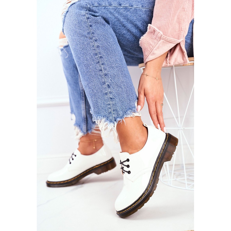 SEA Naisten Brogues lakattu valkoinen tee se paremmin! 1