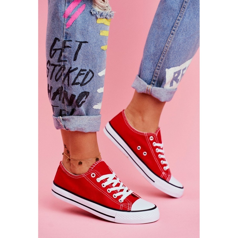 PS1 Naisten klassiset lenkkarit Punainen Omerta 1