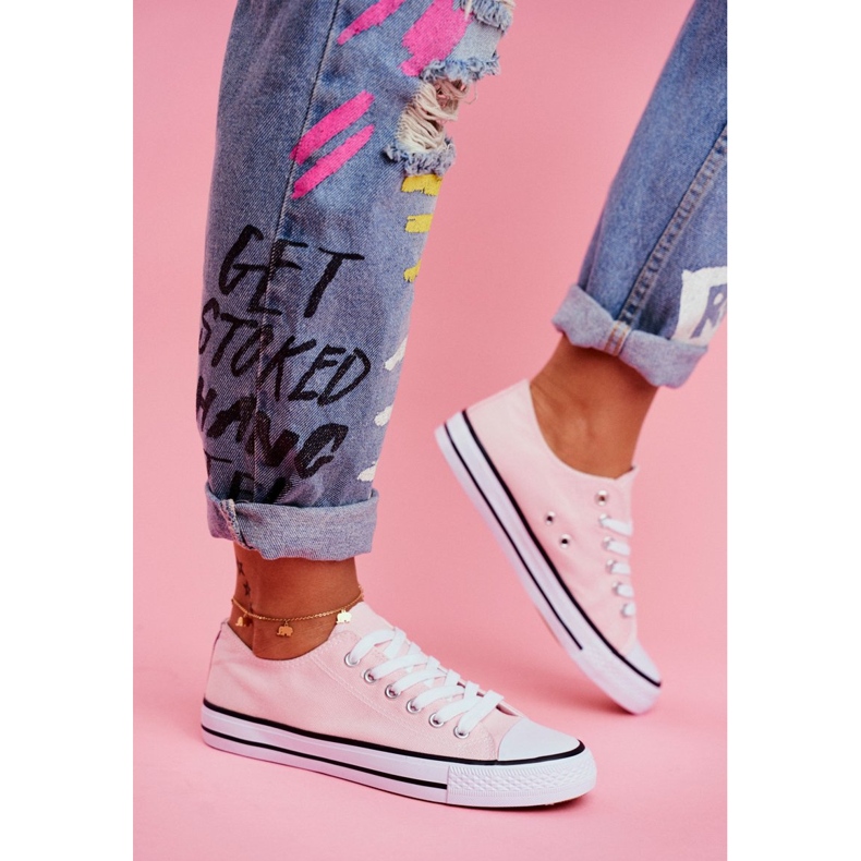 PS1 Naisten klassiset vaaleanpunaiset Omerta -lenkkarit vaaleanpunainen 2