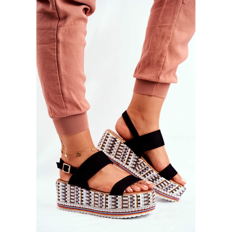 ADY Naisten sandaalit lavalla Musta Sandy 2