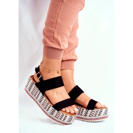 ADY Naisten sandaalit lavalla Musta Sandy 1