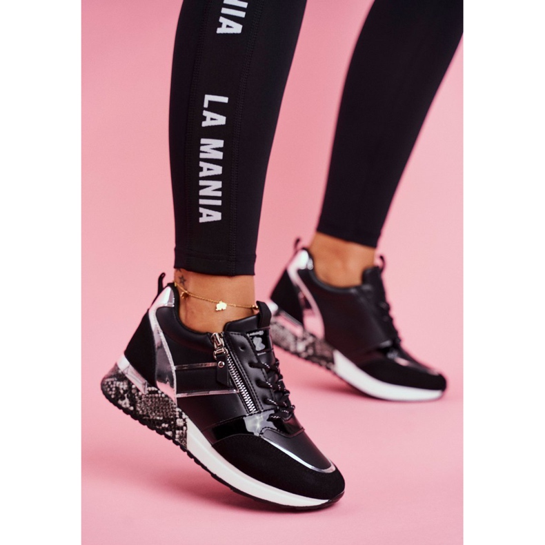 Naisten urheilukengät musta kuvio 1