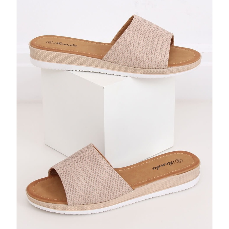 Naisten beige tossut BQ-66 Beige 1