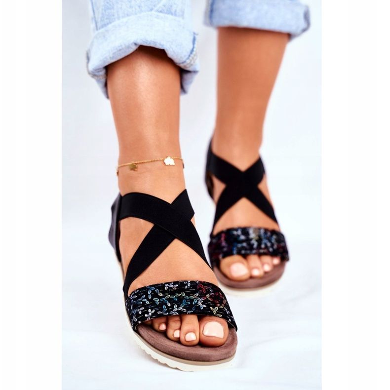 EVE Tyylikkäät naisten sandaalit, musta Morrin 2