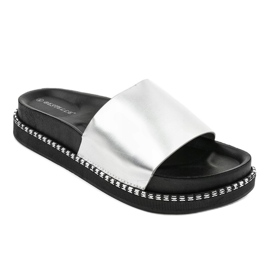 CH-107 hopeiset tossut harmaa 1