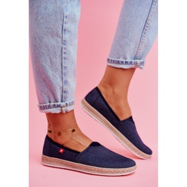 Naisten Espadrilles Big Star Slip-on Navy Blue FF276024 tummansininen 1