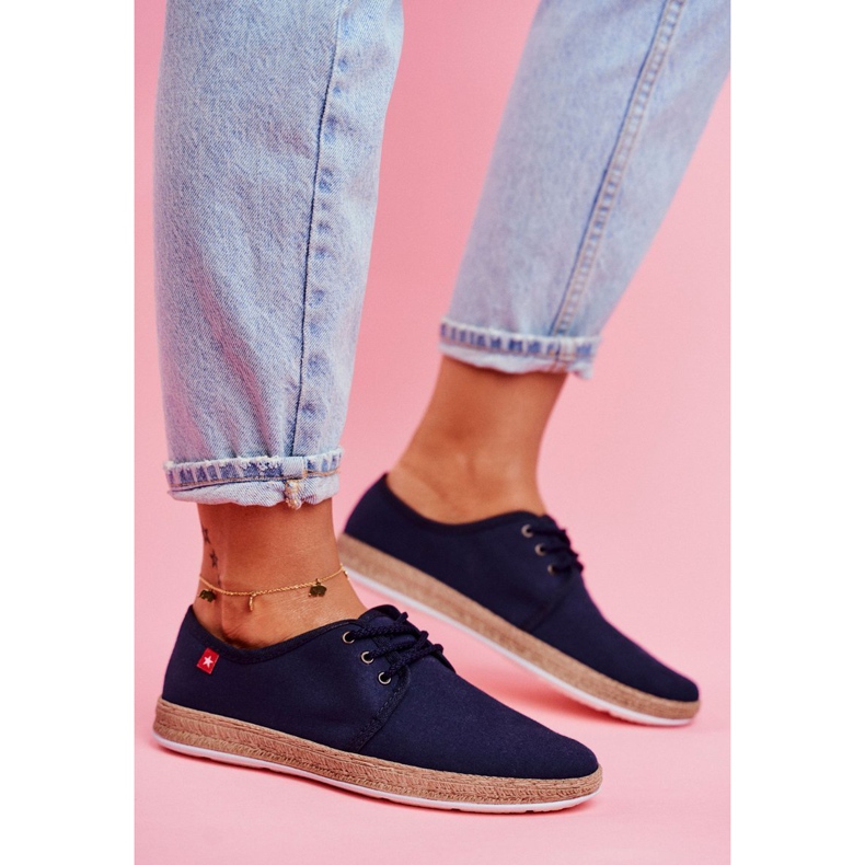 Naisten espadrillit Big Star Navy Blue FF276042 tummansininen 1
