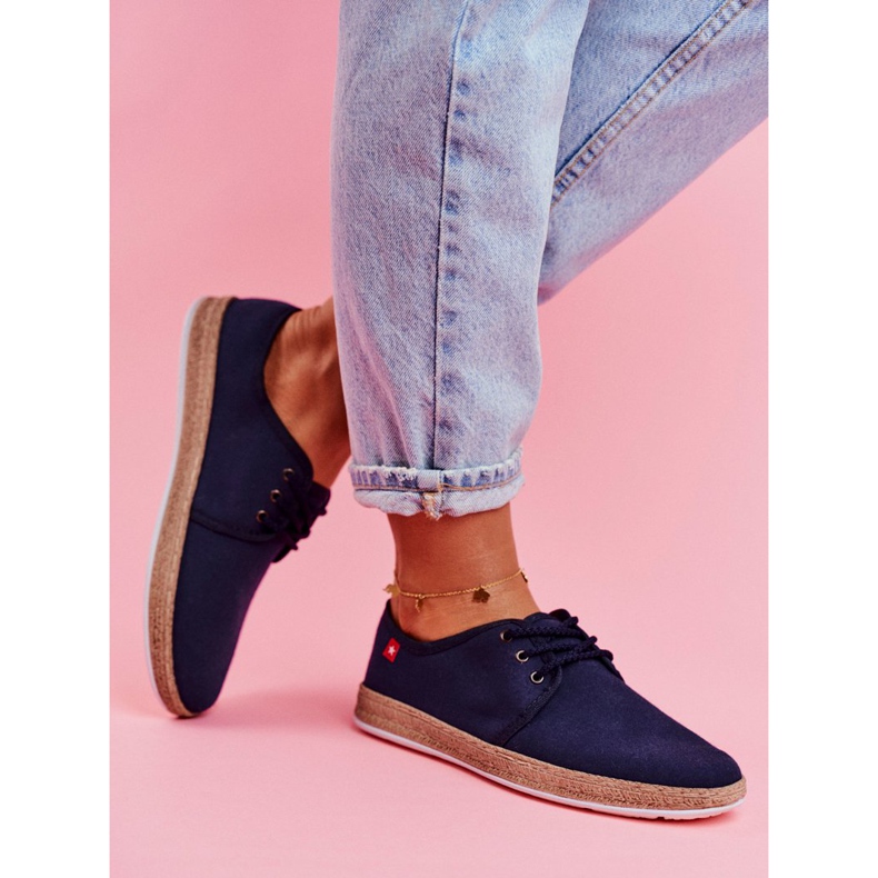 Naisten espadrillit Big Star Navy Blue FF276042 tummansininen 2