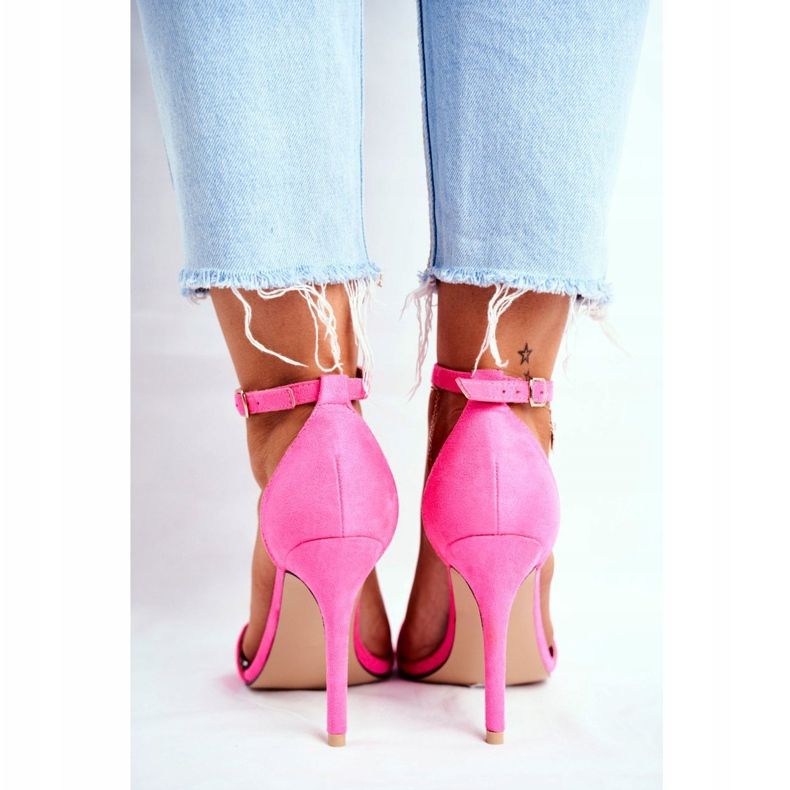 SEA Naisten sandaalit korkokengillä Eco-mokkanahka Fuchsia Liberty vaaleanpunainen 2