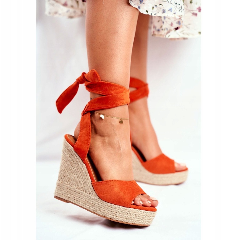 PS1 Naisten sandaalit On Wedge Tie Oranssi Belleza 1