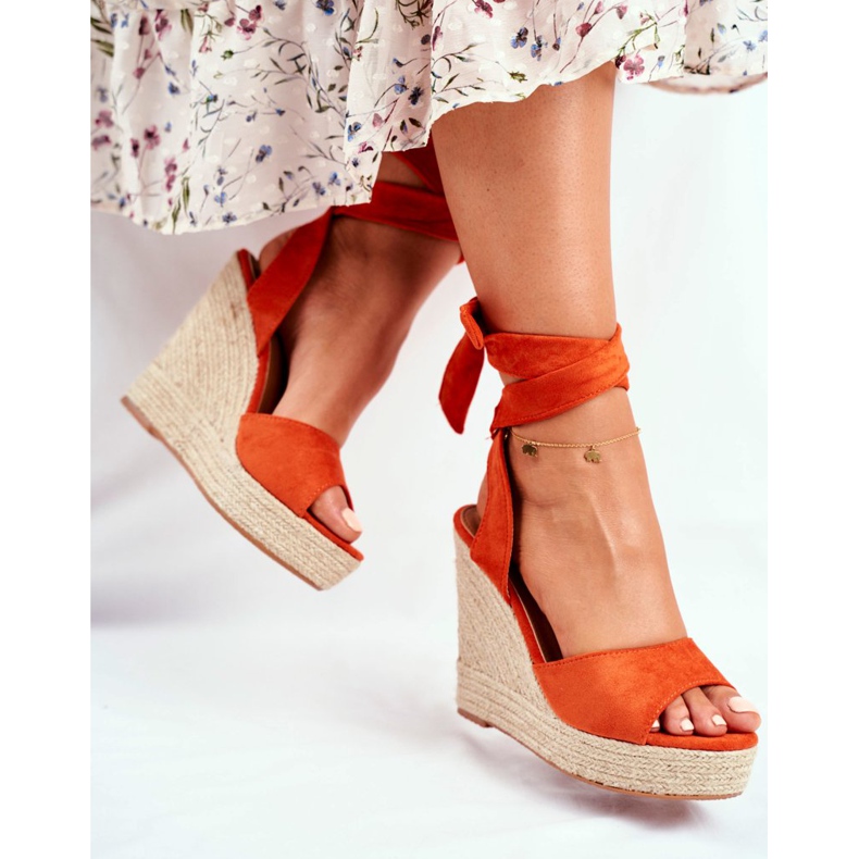 PS1 Naisten sandaalit On Wedge Tie Oranssi Belleza 2