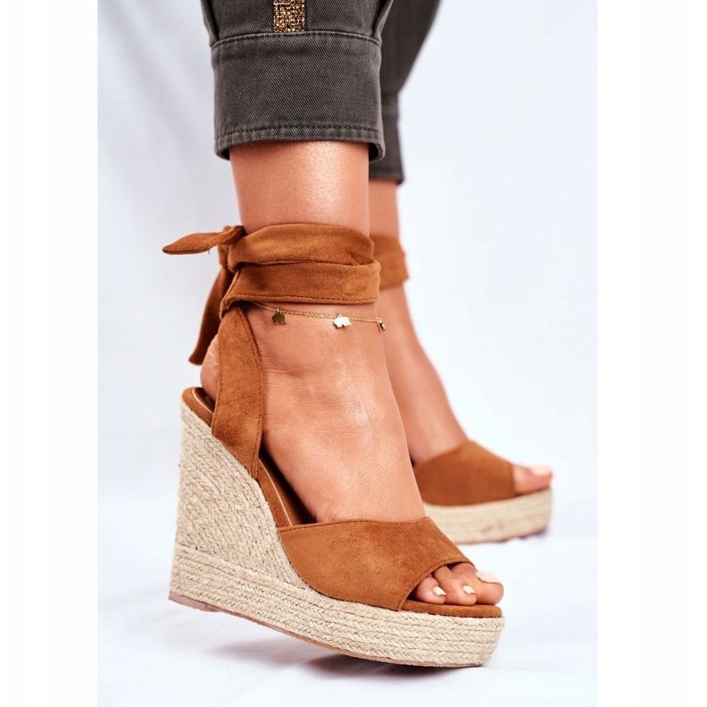 PS1 Naisten sandaalit Wedge Tie Camel Belleza ruskea 1