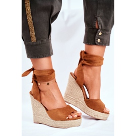 PS1 Naisten sandaalit Wedge Tie Camel Belleza ruskea 2