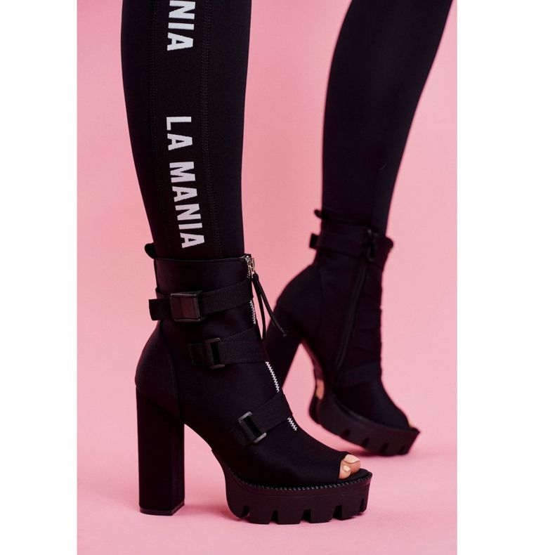 PS1 Naisten nilkkurit Open Toe Black Gladios musta 2