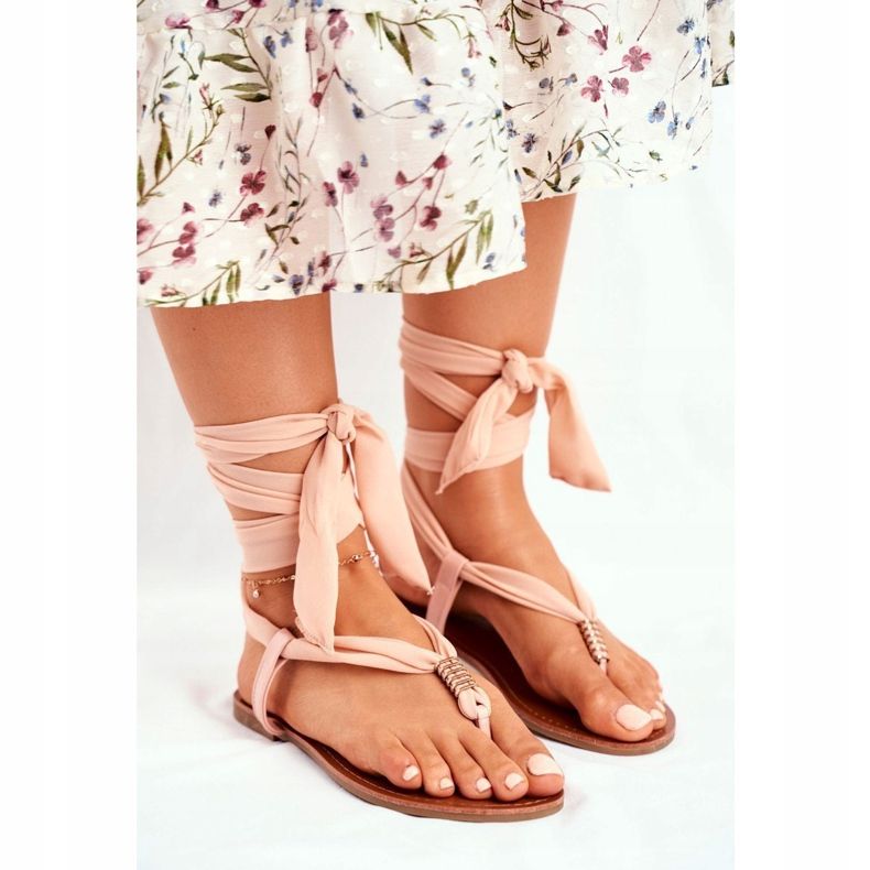 FS1 Naisten sandaalit Varvastossut Sidottu Beige Derryl 1