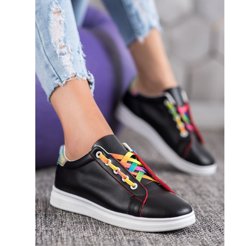 SHELOVET Muodikkaat urheilukengät musta 1