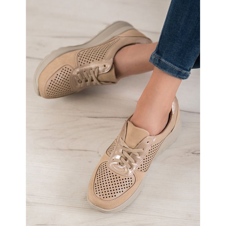 Comer Avoimet lenkkarit Paltformissa ruskea keltainen 1