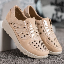 Comer Avoimet lenkkarit Paltformissa ruskea keltainen 2