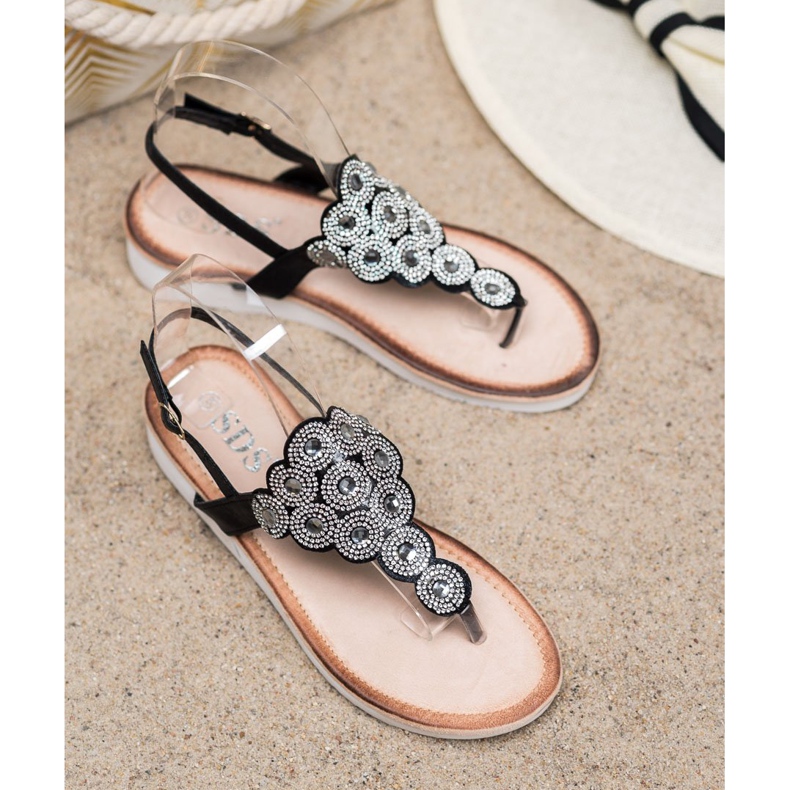 SDS Sandaalit alustalla koristeilla musta 2