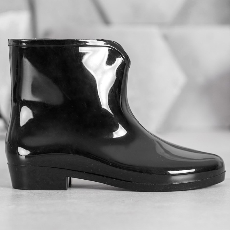 SHELOVET Galoshes koristeketjulla musta 1