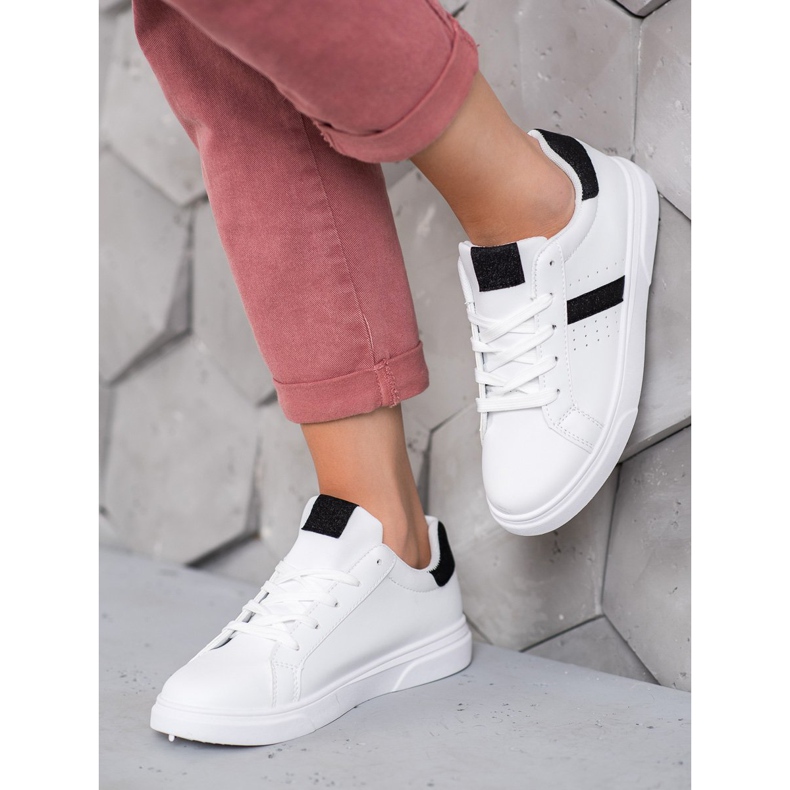 SHELOVET Urheilukengät glitterillä valkoinen 2