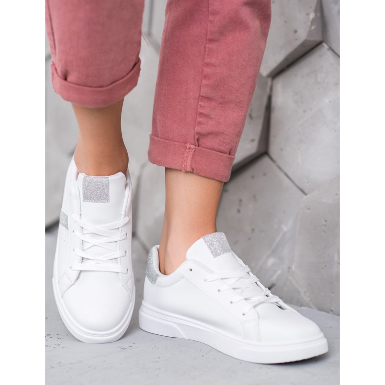 SHELOVET Urheilukengät glitterillä valkoinen 1