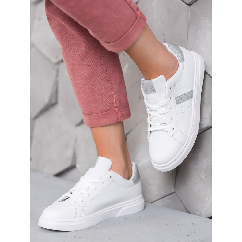 SHELOVET Urheilukengät glitterillä valkoinen 2