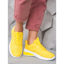 Ideal Shoes Sidotut kengät verkolla keltainen 2