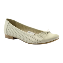 Beige avoin balerina -keula Angello 1854 1