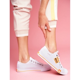 Naisten lenkkarit Big Star Openwork Valkoinen FF274035 1