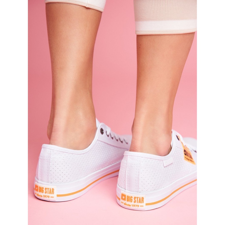 Naisten lenkkarit Big Star Openwork Valkoinen FF274035 2